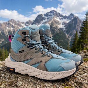Hoka Anacapa Mid GTX Gore Tex Womens 11 Vibram Mountain Spring Blue Hiking Boots